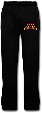 Men's Minnesota Golden Gophers Bottom Fleece Sweatpants With Pockets XXL Black By Yisw