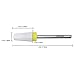 Pana Professional USA Ceramic White TAPERED Barrel Bit Nail Drill (Grit: EXTRA FINE - XF) 3/32