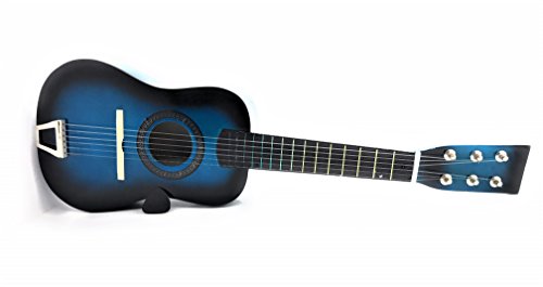 Kids 6 String Wooden Acoustic Ukulele Toy Classic Guitar Musical Instrument Toy w/ Tunable Vibrant Sounds Ukulele , Acoustic Guitar For Kids (Blue)