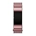 GBSELL Fashion Milanese Stainless Steel Watch Band Strap Bracelet + HD Film For Fitbit Charge 2 (Pink)