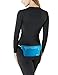 Fitter's Niche UltraSlim Fanny Waist Pack Men Women – Water Resistant Bag, Reflective Elastic Belt – Fit 24 to 43inch Waists, Holds Phones up to 6.7inch – Ideal for Running Hiking Riding CoastBlue