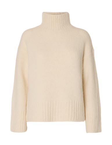 SELECTED FEMME Slfgabriella LS Knit High Neck Noos, Betulla, XXL