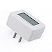 DROK Electric Voltage Tester AC 80-300V, LCD Display Flat Plug Voltmeter Electrical Outlet Tester Plug in Digital Voltage Meter