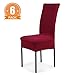 CosyVie Super Fit Universal Stretch Dining Chair Covers, Removable Washable Slipcovers for Dining Room Chairs 6 Pcs/Pack