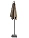 Patiorama 7.5 Feet Outdoor Patio Umbrella Outdoor Market Umbrella with Crank, 6 Ribs, Polyester Canopy, Beige