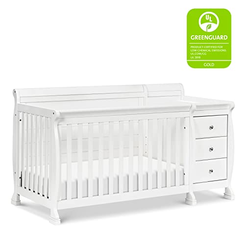 DaVinci Kalani 4in1 Convertible Crib and Changer Combo in White