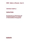 Image de Duration: Ein Instrument zur Reduzierung des Zinsänderungrisikos von Anlagen in festverzinslichen Wertpapieren (Oikos Studien zur Ökonomie) (German