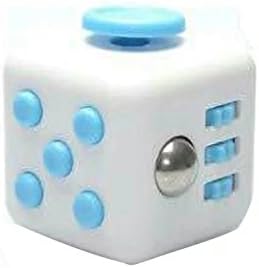 Fidget 3 Cube Relieves Stress And Anxiety for Children and Adults, Anxiety Attention Toy, Best Gift for Children White & Blue