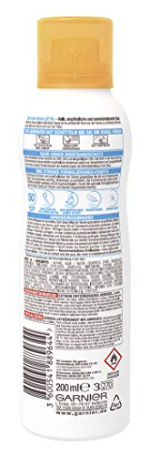 Garnier Sonnenspray LSF 50 für Kinder, Wasserfest und Sandabweisend, Ambre Solaire Kids Sensitive expert+ Anti-Sand… – Bild 3