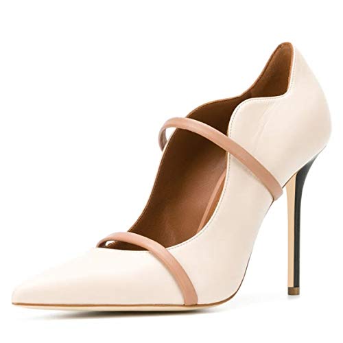 FSJ-Women-Sexy-Double-Straps-Pointed-Toe-Pumps-High-Heels-Stilettos-Party-Dress-Shoes-Size-4-15-US