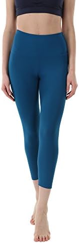 THEOUTOF Women’s Power Yoga Pants – High Waist Tummy Capri WHC8217 Moroccan Blue X-Large – Control Shapewear with Streamlined Design Leggings Dance Studio School