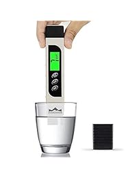 TDS Meter Digital Water Tester Dumsamker Professional 3 en 1 TDS, Temperatura y EC Meter con funda de transporte, 0-9999ppm, Kit de prueba de agua ideal para beber agua, acuarios y más