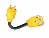 Camco 55412 12" L5-30 30 AMP Plug to 14-50 50 AMP Receptacle PowerGrip Generator Adapter