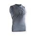 Storelli BodyShield Sleeveless Undershirt, Protective Soccer Base Layer, Lightweight Compression Top with Padded Chest and Rib Protection, Ultimate Comfort and Safety for Athletes, White, Youth Small