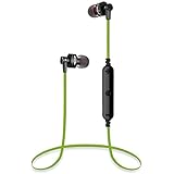 ENVEL Wireless Bluetooth Headset Noise Reduction Sports Headphone Sweatproof Earphone Bluetooth 4.0 Stereo Earbuds Build-in Microphone for IOS Android iPhone 7 plus (Green)