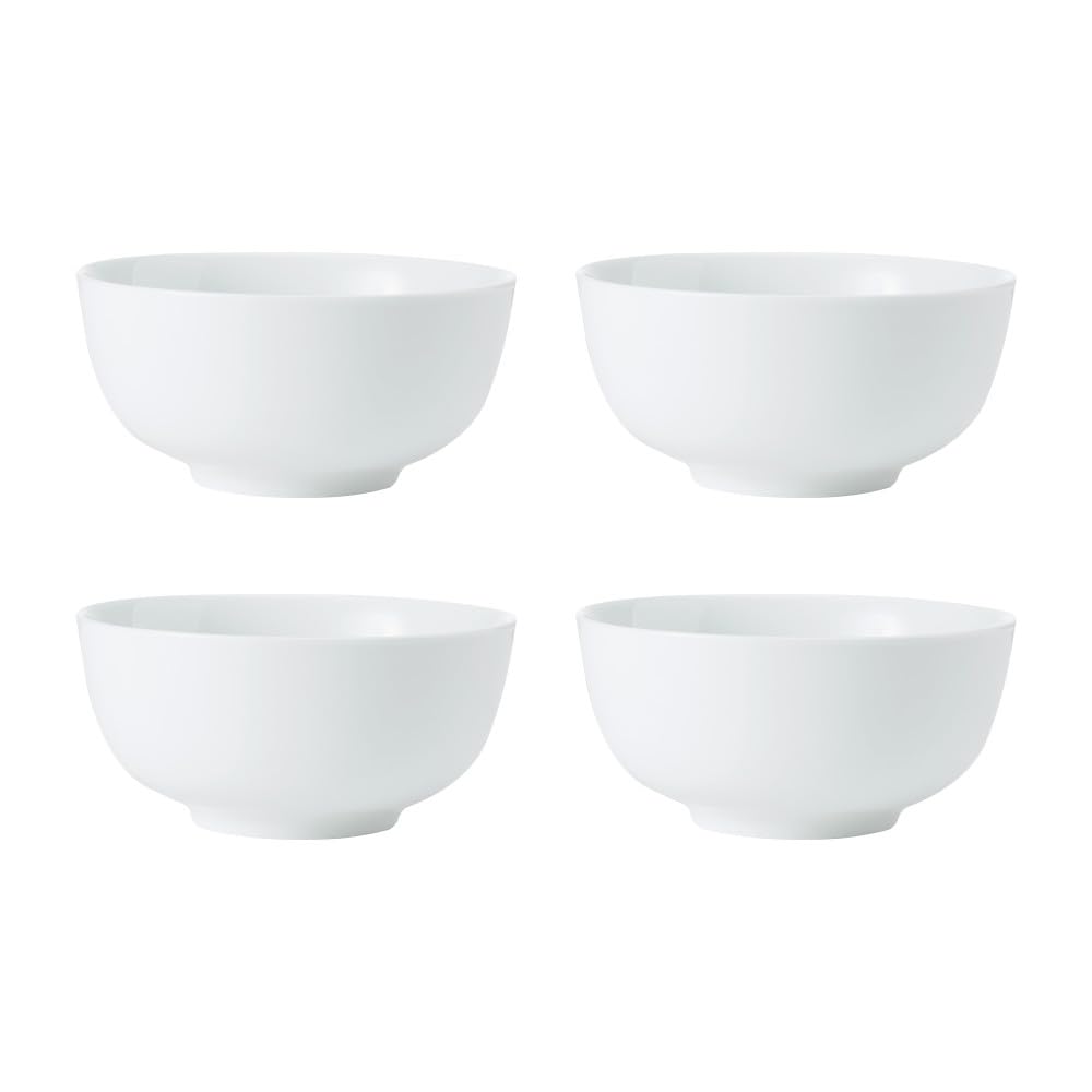 MIKASA Chalk 4pc Porcelain Cereal Bowl Set, 14cm, Gift Boxed