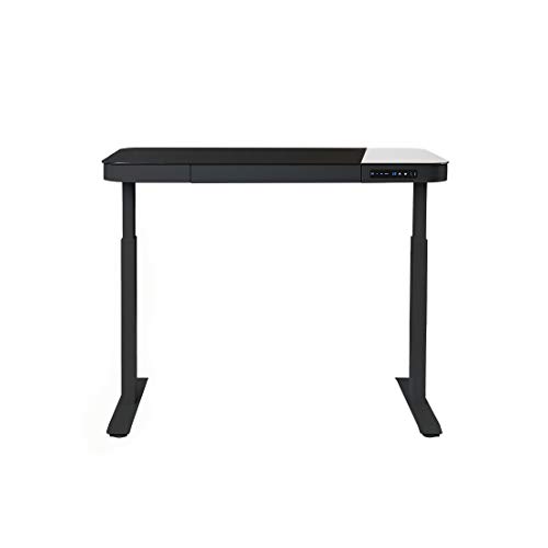 Seville Classics Airlift Ergonomic Tempered Glass Electric SitStand