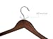Topline Classic Wood Shirt Hangers with Clips - Mahogany Finish (10-Pack)