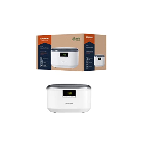 Grundig UC 6620 Ultraschallreiniger mit Timerfunktion, hocheffiziente Reinigung mit Ultraschall, Doppelwellen-Prinzip, 500 ml Wassertank, 50 W Leistung, integri
