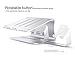 2 in 1 Laptop and Phone Stand - Bestand Aluminum Cooling Computer Stand: [Update Version] Stand, Holder for Apple MacBook Air, MacBook Pro, All Notebooks, iPhone Series, Silver (Patented)