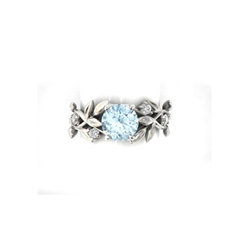 iLH® Clearance Rings,ZYooh Women Floral Transparent Diamond Flower Vine Leaf Rings Engagement Wedding Rings Jewelry Gift (Silver, 8)