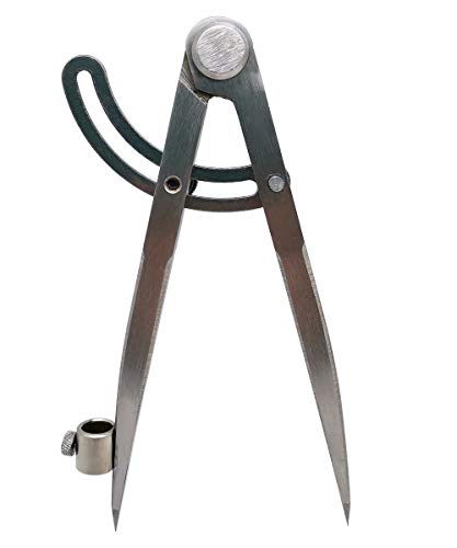 ZLKSKER 6 inch Professional Divider with Pencil Holder and Locking Wing, Divider Caliper Wing Compass (6 inch)