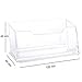 MaxGear Clear Business Card Holder Acrylic Business Card Stand for Desk Plastic Business Card Holder, Single Compartment, Fits 50-60 Business Cards Capacity, 4 Pack