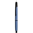 Majohn A2 Press Fountain Pen Extra Fine Nib with Box, Retractable Blue Resin Ink Pen with Converter Writing Set (Black Clip Version）
