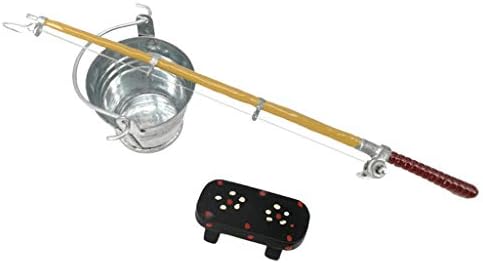 Amazon ドールハウス アクセサリー バケット 釣り竿 ベンチセット 1 12スケール ミニチュア ガーデンツール 3点 プラモデル 通販