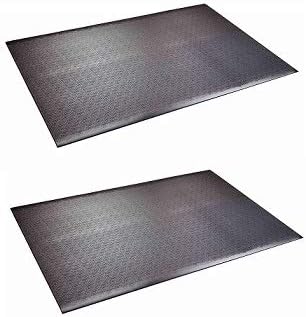 SuperMats High Density Commercial Grade Solid Equipment Mat 24GS Made in U.S.A. for Home Gyms Crossfit Training Flooring Weight Benches (Тwо Расk)