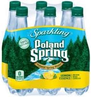 Pol and Springs Sparkling Water, Lemon, 6-Count (Pack of 4)