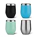 Polarduck Wine Tumbler Cup Coffee Mug: 12oz Travel Insulated Tumbler with Lid & Straw, Stainless Steel Vacuum Double Wall-Gift for Women, Men, Mom, Dad, Friend (Blue)