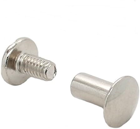 Nickel Plated Smooth Steel Chicago Screws 3/8" 10 Pack 1291-22