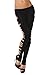 WOW CLOTHES Sexy Womens Stretchy Side Ripped Leggings Skinny Pants Tights Clubwear (Black)