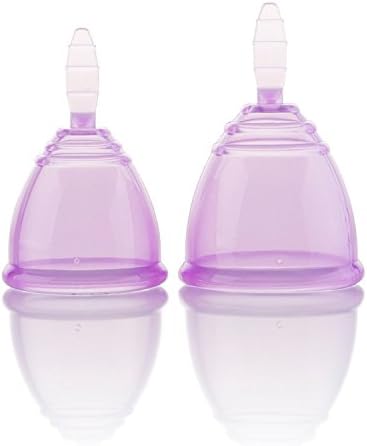 Menstrual Cup - Menstrual Cup Periods Kit Set of 2 Large and Small Size Alternative to Tampons for Female Medical Silicone Post Childbirth -FDA approved