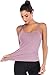 RUNNING GIRL Yoga Tank Tops for Women Built in Shelf Bra B/C Cups Strappy Back Activewear Workout Compression Tops(BX2288 Purple.L)thumb 3