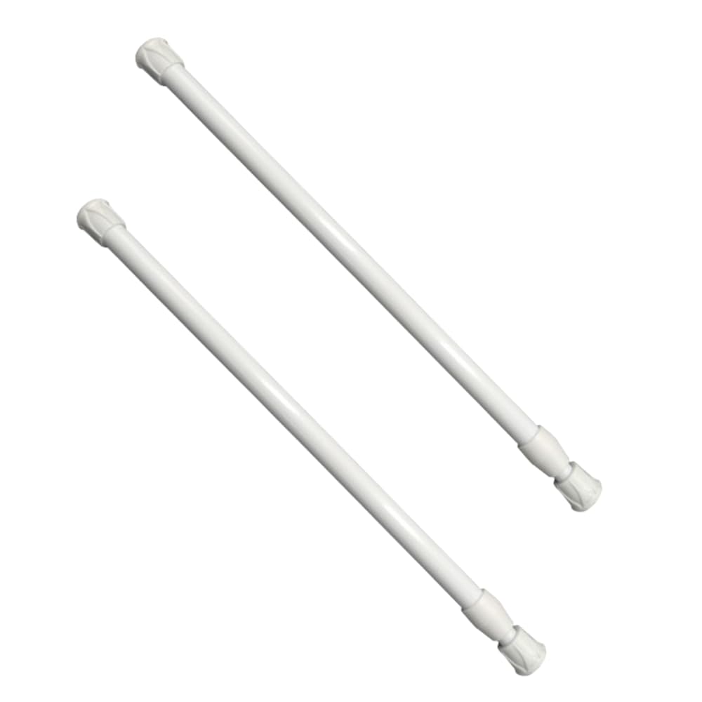 OHAOLYLE Tension Rod,Extendable Curtain Poles,30-50cm Extendable Hanging Bar,No Drill Spring Net Curtain Pole Voile Curtain Tension Pole Adjustable Telescopic Rods Extendable for Bathroom(white,2pcs)