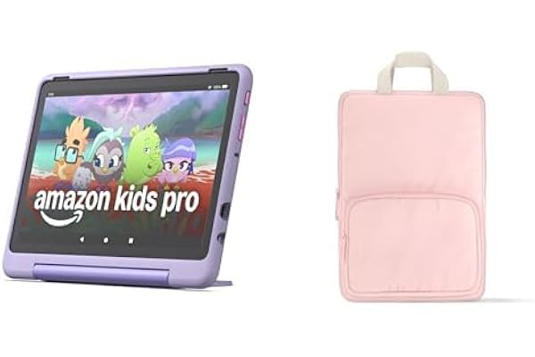 Amazon Fire HD 10 Kids Pro tablet Sleeve Bundle â€” Bundle includes Amazon Fire HD 10 Kids Pro tablet, 32GB, Happy Day & Pink Carrying Case