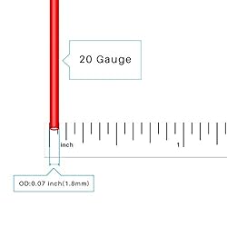BNTECHGO 20 Gauge Silicone Wire 10 ft red and 10 ft