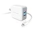 Innergie PowerCombo Pro 21W USB Wall Charger, Dual-port 4.2A Output & Foldable Plug with 1m Apple Lightning Cable for iPhone, iPad and More Devices | Portable, Travel-Well, Fit In Your Bag | White