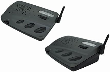 Calford Wireless 3 Channel Home Voice Intercom System for Office Shop (Charcoal, Pack of 2 Stations) 688