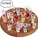 Genenic 15Pcs 1:12 Plate Cup Dish Bowl Tableware Set Dollhouse Miniature Toy Doll Food Kitchen Living Room Accessories