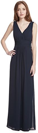 Samantha Paige V-Neck Sleeveless A-Line Floor Length Chiffon Formal Dress