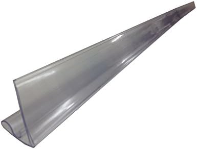 Case of 50 Clear 48" Clip-On Price Label Channel for Gondola Shelving