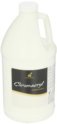 Chromacryl Students Acrylic Paint, 1/2 Gallon, White