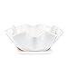 Mkono 6-Inch White Ceramic Succulent Plant Pot with Saucer Modern Cactus Planter Decorative Planting Bowl with Drainage Hole