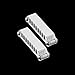 Nanoxia Aluminum Cable Comb for 16-Pin Sleeved GPU PCIE Extensions 18AWG 3MM, Silver 2-Pack