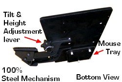 D-KB-DK Slidable Underdesk Ergo Keyboard Shelf w/Mouse Tray