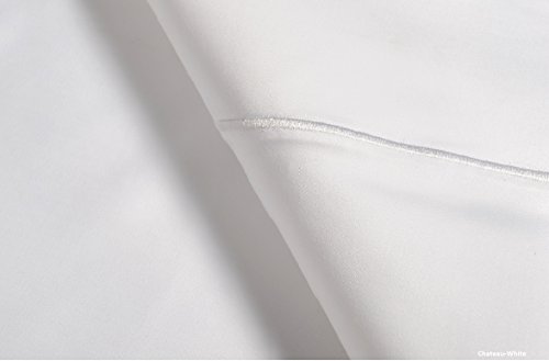 CHATEAU HOME COLLECTION Luxury 800-Thread-Count 100% Egyptian Cotton Bed Sheets, 5 Pc Split King -White Sheet Set, Single Ply Long-Staple Yarns, Sateen Weave, Fits Mattress Upto 18'' Deep Pocket