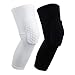 AceList 2 Packs (1 Pair) Protective Compression Wear - Men & Women Basketball Brace Support Wrap Knee for Volleyball, Football, Contact Sports - Snug & No Chafing Padded Knee Sleeves White